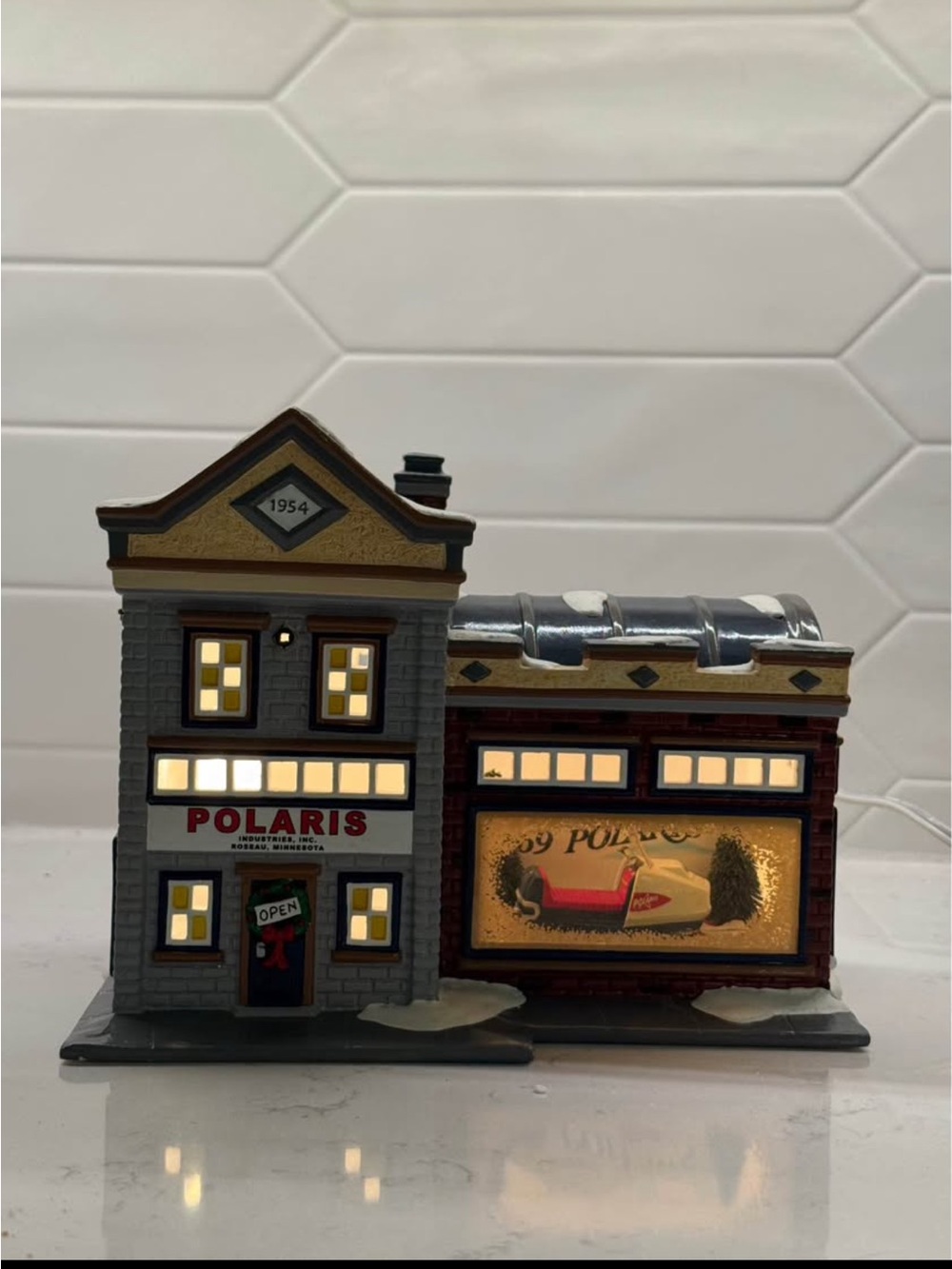 Department 56 Polaris Snowmobile Dealership